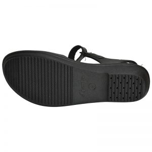 Women's Black Colour Rubber Sandals