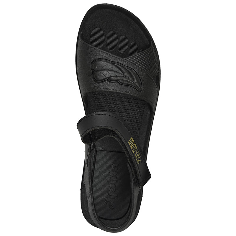 rubber black sandals
