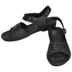 Women's Black Colour Rubber Sandals