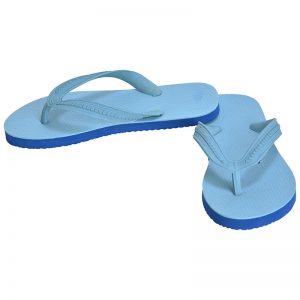 Women's Blue Colour Rubber Flip Flops