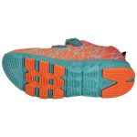 Women's Orange & Sea Green Colour Synthetic Leather Sneakers