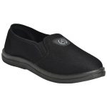 Men's Black Colour Fabric & Lycra Loafers