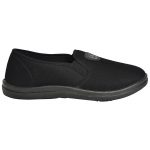 Men's Black Colour Fabric & Lycra Loafers