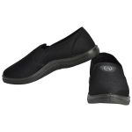 Men's Black Colour Fabric & Lycra Loafers