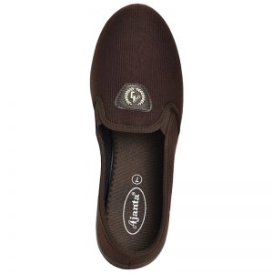 Men's Brown Colour Fabric & Lycra Loafers