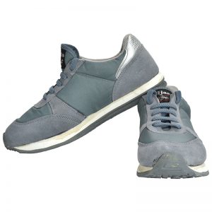 Men's Grey Colour Fabric & Lycra Sneakers