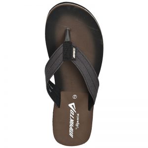 Men's Brown Colour Canvas Flip Flops