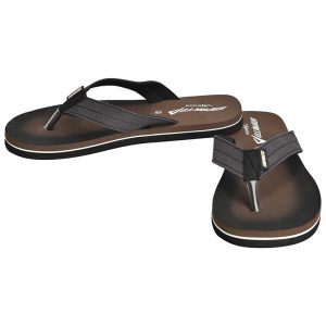 Men's Brown Colour Canvas Flip Flops