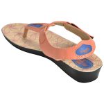 Women's Orange & Beige Colour Synthetic Leather Sandals