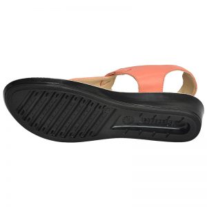 Women's Orange & Beige Colour Synthetic Leather Sandals