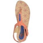 Women's Orange & Beige Colour Synthetic Leather Sandals