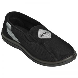 Men's Black Colour Fabric & Lycra Loafers