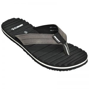 Men's Black Colour Canvas Flip Flops