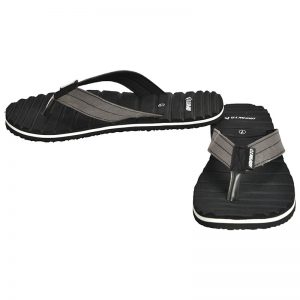 Men's Black Colour Canvas Flip Flops