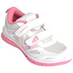 Women's White & Pink Colour Synthetic & Mesh Sneakers