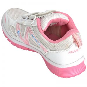 Women's White & Pink Colour Synthetic & Mesh Sneakers