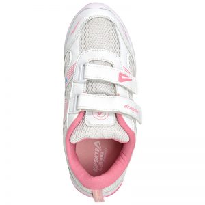 Women's White & Pink Colour Synthetic & Mesh Sneakers