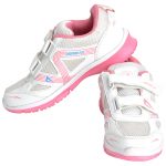 Women's White & Pink Colour Synthetic & Mesh Sneakers