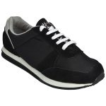 Men's Black Colour Fabric & Lycra Sneakers