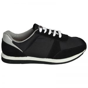 Men's Black Colour Fabric & Lycra Sneakers