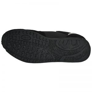 Men's Black Colour Fabric & Lycra Sneakers