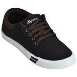 Men's Black Colour Canvas Canvas Shoes