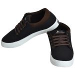 Men's Black Colour Canvas Canvas Shoes