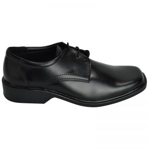 Men's Black Colour Genuine Leather Derby Boots