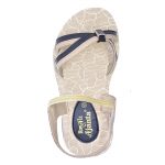 Women's White & Black Colour Synthetic Leather Sandals