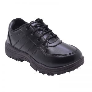Kid's Black Colour Artificial Leather School Shoes