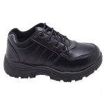 Kid's Black Colour Artificial Leather School Shoes