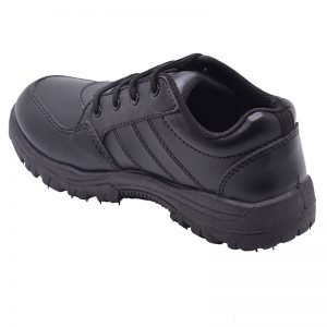 Kid's Black Colour Artificial Leather School Shoes