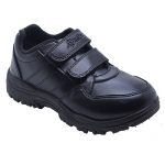 Kid's Black Colour Artificial Leather School Shoes