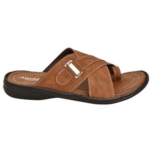 Men's Tan Colour Synthetic Leather Sandals