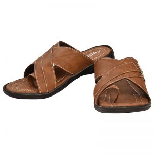 Men's Tan Colour Synthetic Leather Sandals