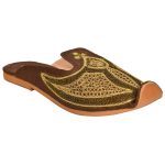 Men's Brown Colour Synthetic Leather Sherwani Jutti Shoes