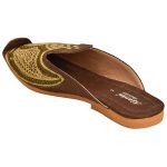 Men's Brown Colour Synthetic Leather Sherwani Jutti Shoes