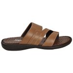 Men's Tan Colour Synthetic Leather Sandals