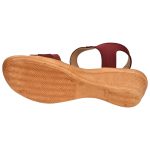 Women's Maroon & Beige Colour Synthetic Leather Sandals
