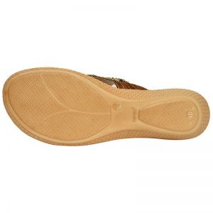 Women's Beige Colour Synthetic Leather Sandals