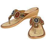 Women's Beige Colour Synthetic Leather Sandals