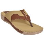 Women's Beige Colour Synthetic Leather Sandals