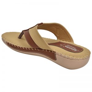 Women's Beige Colour Synthetic Leather Sandals