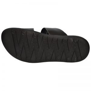 Men's Black Colour Synthetic Leather Sandals