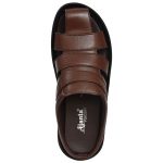 Men's Black & Brown Colour Synthetic Leather Sandals