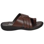 Men's Black & Brown Colour Synthetic Leather Sandals
