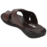 Men's Black & Brown Colour Synthetic Leather Sandals