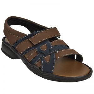 Men's Brown Colour Synthetic Leather Sandals