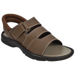 Men's Brown Colour Synthetic Leather Sandals