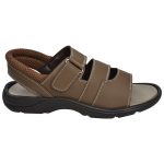 Men's Brown Colour Synthetic Leather Sandals